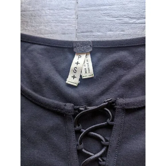 FREE PEOPLE Jacquie Laced Front Long Sleeve Top - Picture 5 of 6